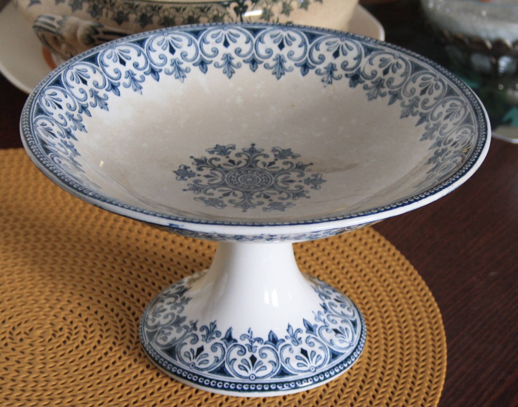 Old Badonviller fruit bowl - Terre de Fer - oriental