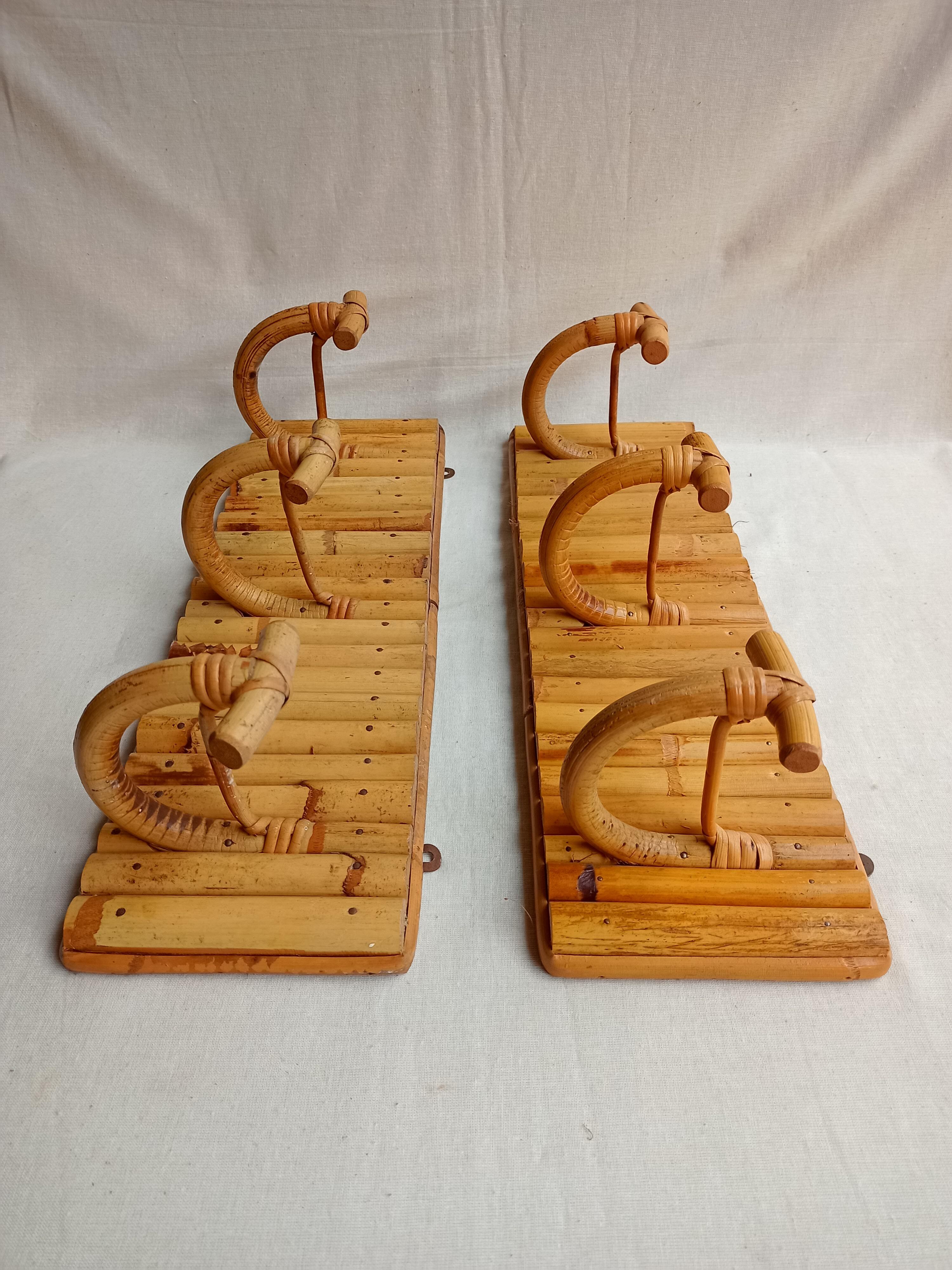 Wall bamboo doormanteaux (set of two)