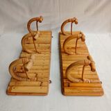 Wall bamboo doormanteaux (set of two)