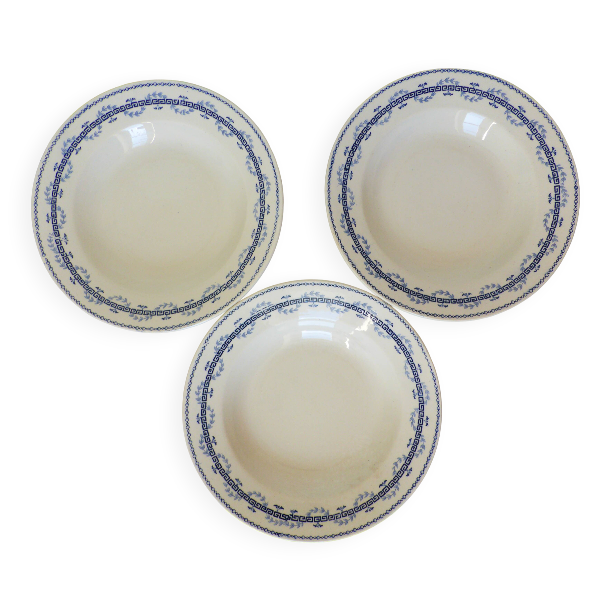 3 deep plates in ironstone Gien model Austerlitz 2106211