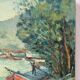 Banks of the Seine at Bougival, oil on canvas signed