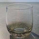 Set of 5 smoked bubble bottom glasses
