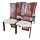 Lacquer and fabric dining chairs by Pietro Costantini, 1980, set of 6