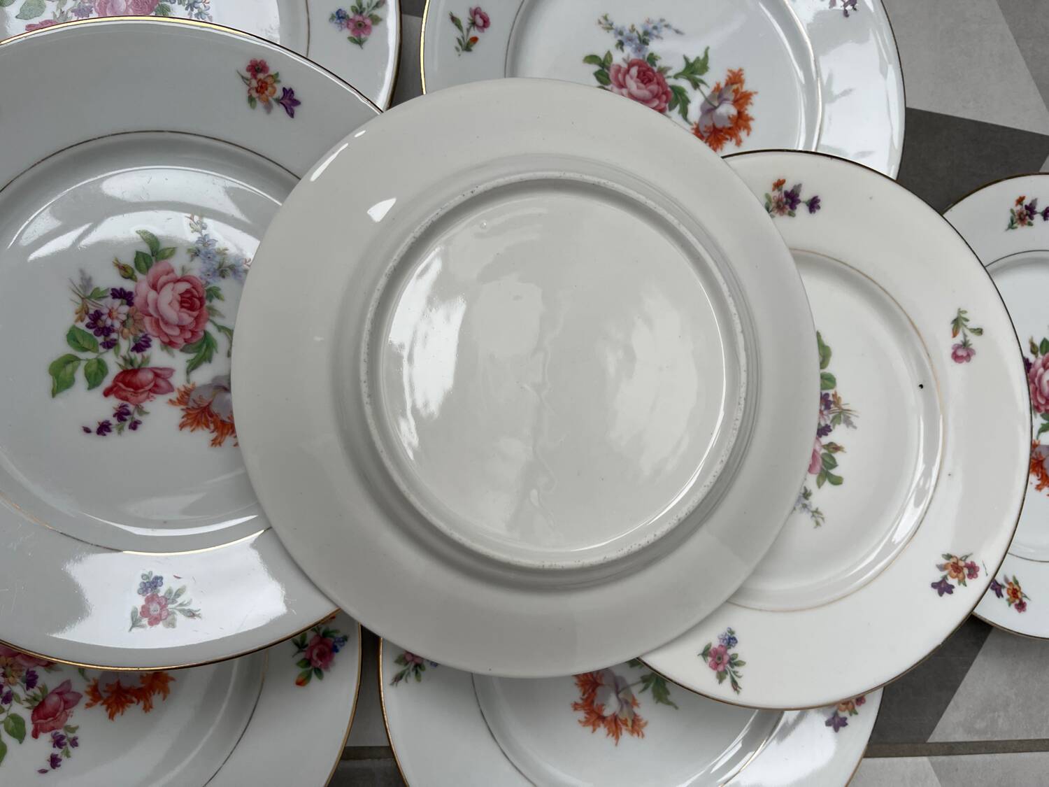 Set 8 assiettes dessert porcelaine