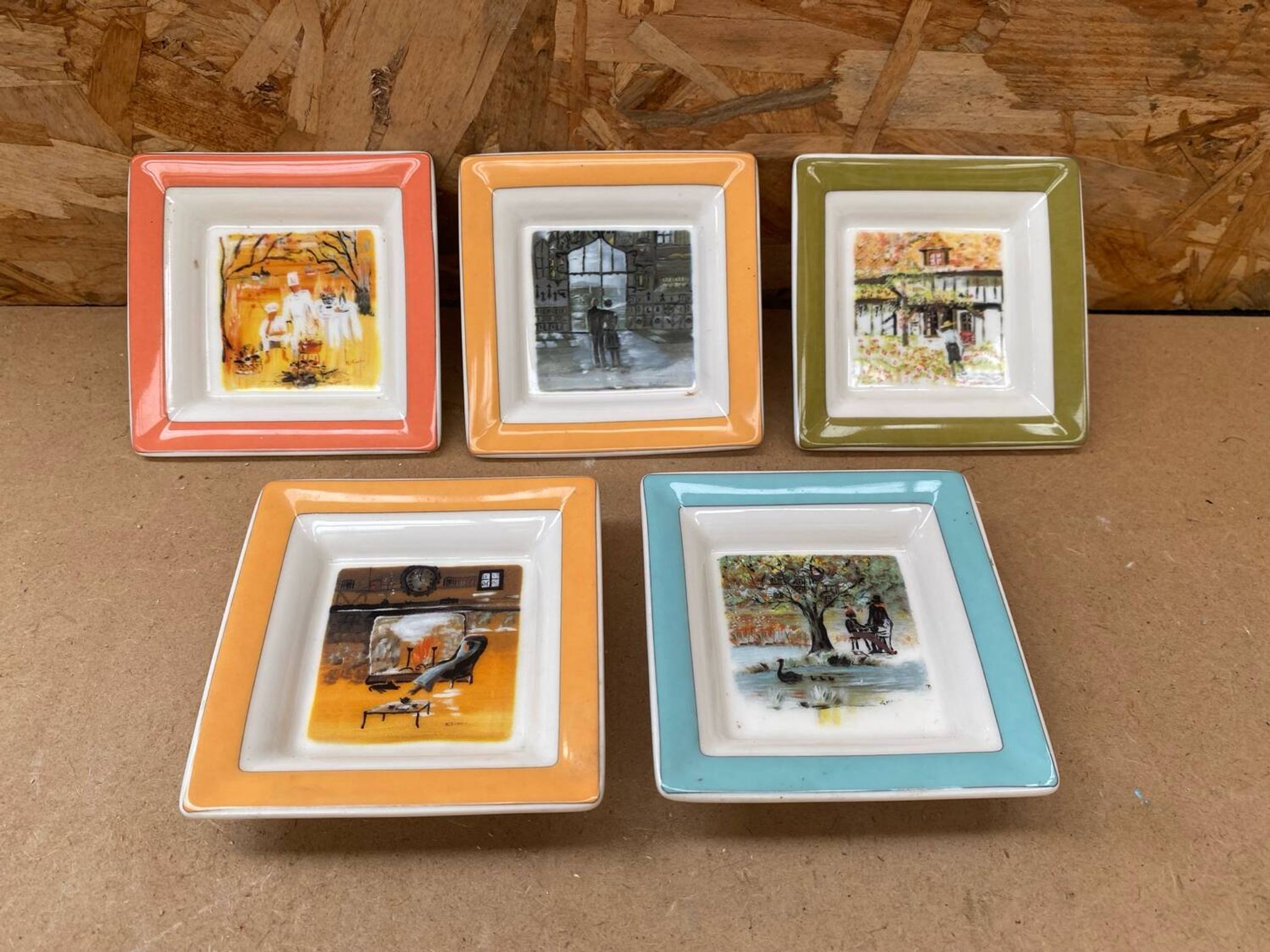 Series 5 pocket trays villeroy & boch relais château 2000 vintage porcelain