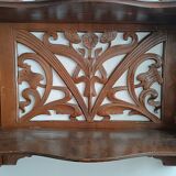 Art Nouveau openwork wooden shelf