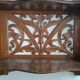 Art Nouveau openwork wooden shelf