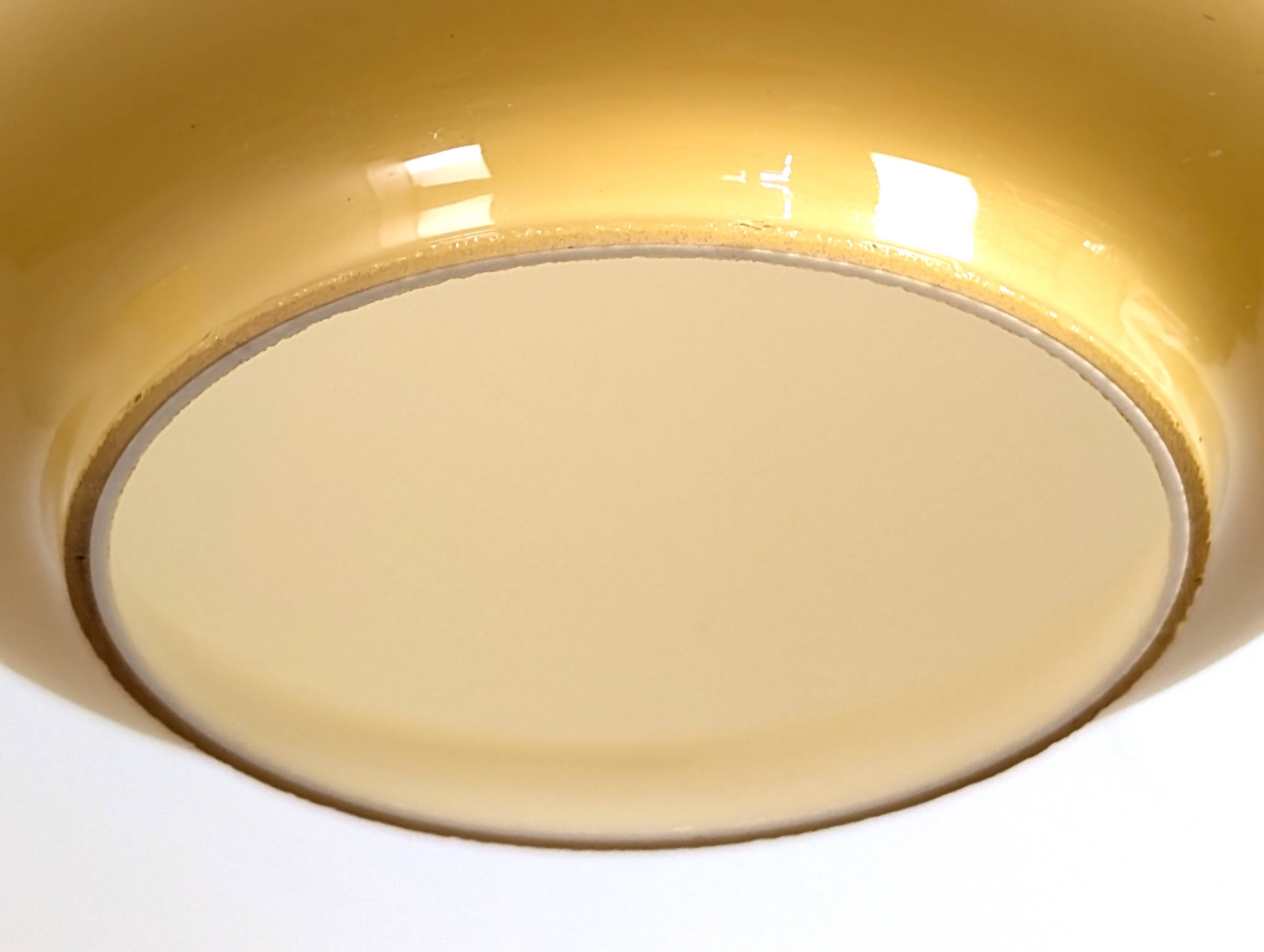 Pair of opaline pendant lights