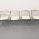Set of 4 vintage Italian chairs by Gastone Rinaldi in chrome metal.