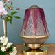 Vintage Art Deco globe table lamp in transparent and purple glass.