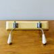 Portemanteau mural en bois vintage - double patère