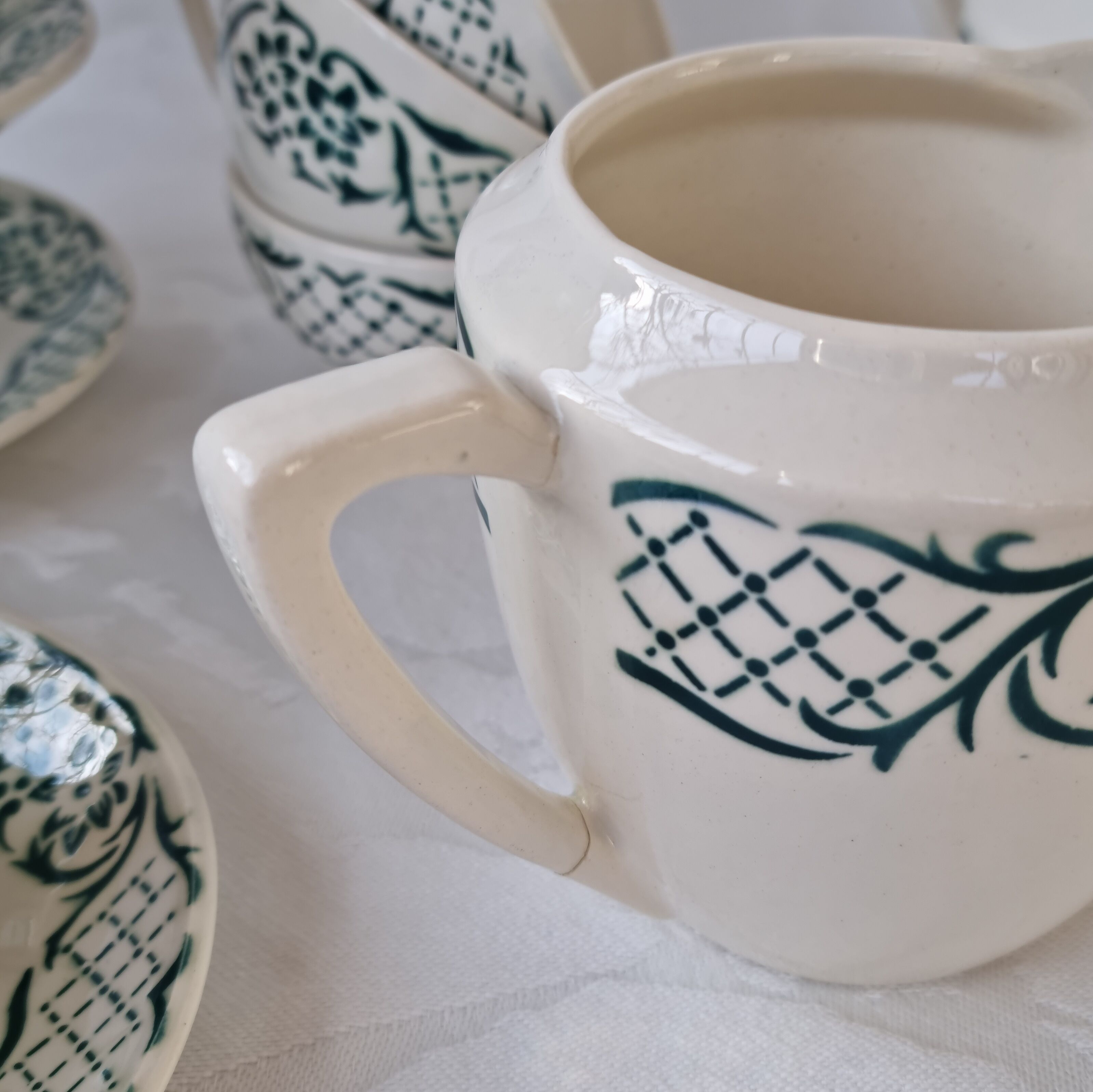Ensemble à café Versailles de Digoin Sarreguemines 15 pièces