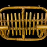 60s Rattan Coat Rack Italy Olaf Von Bohr Style