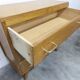 Commode 3 tiroirs pieds compas 1960 couleur miel