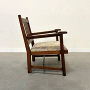 Fauteuil en chêne de l'École de La Haye, Art Déco néerlandais vers 1920 (2 sur 2)