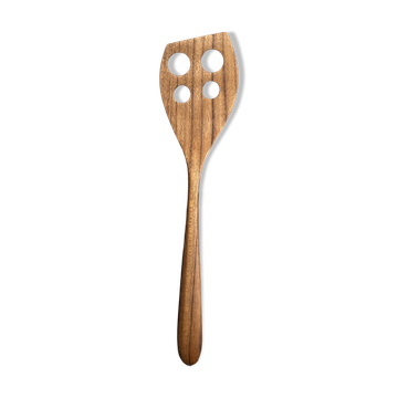 Slotted spatula, teak kitchen utensil L30 W8