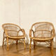 Pair of rattan armchairs