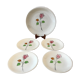 Service à dessert fleurs Made in France années 50