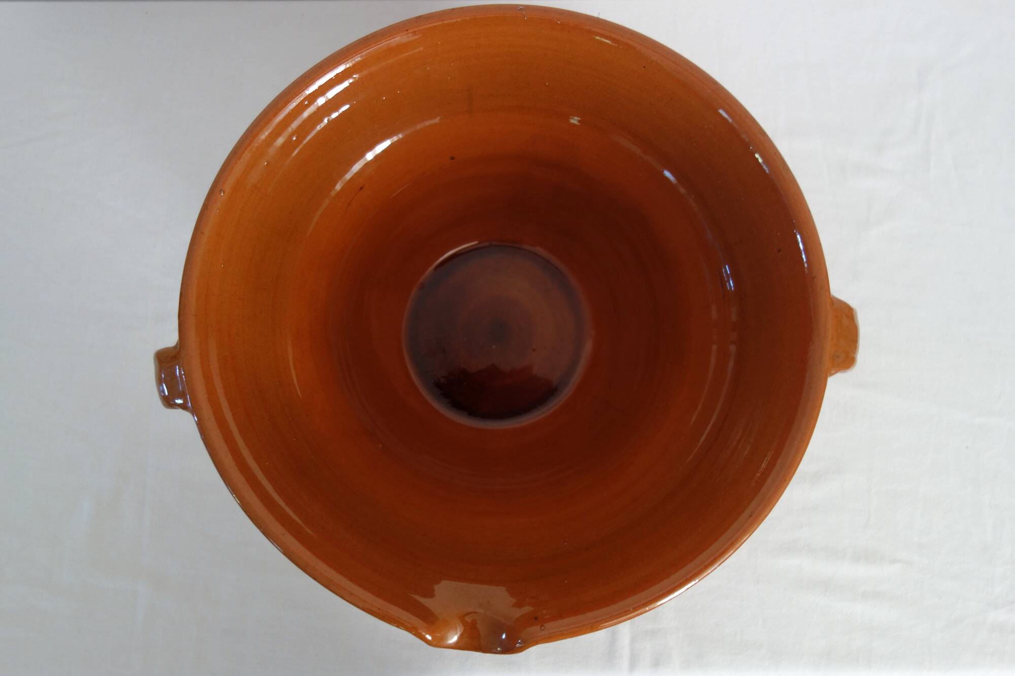 Glazed terracotta terracotta bowl, diameter 38cm