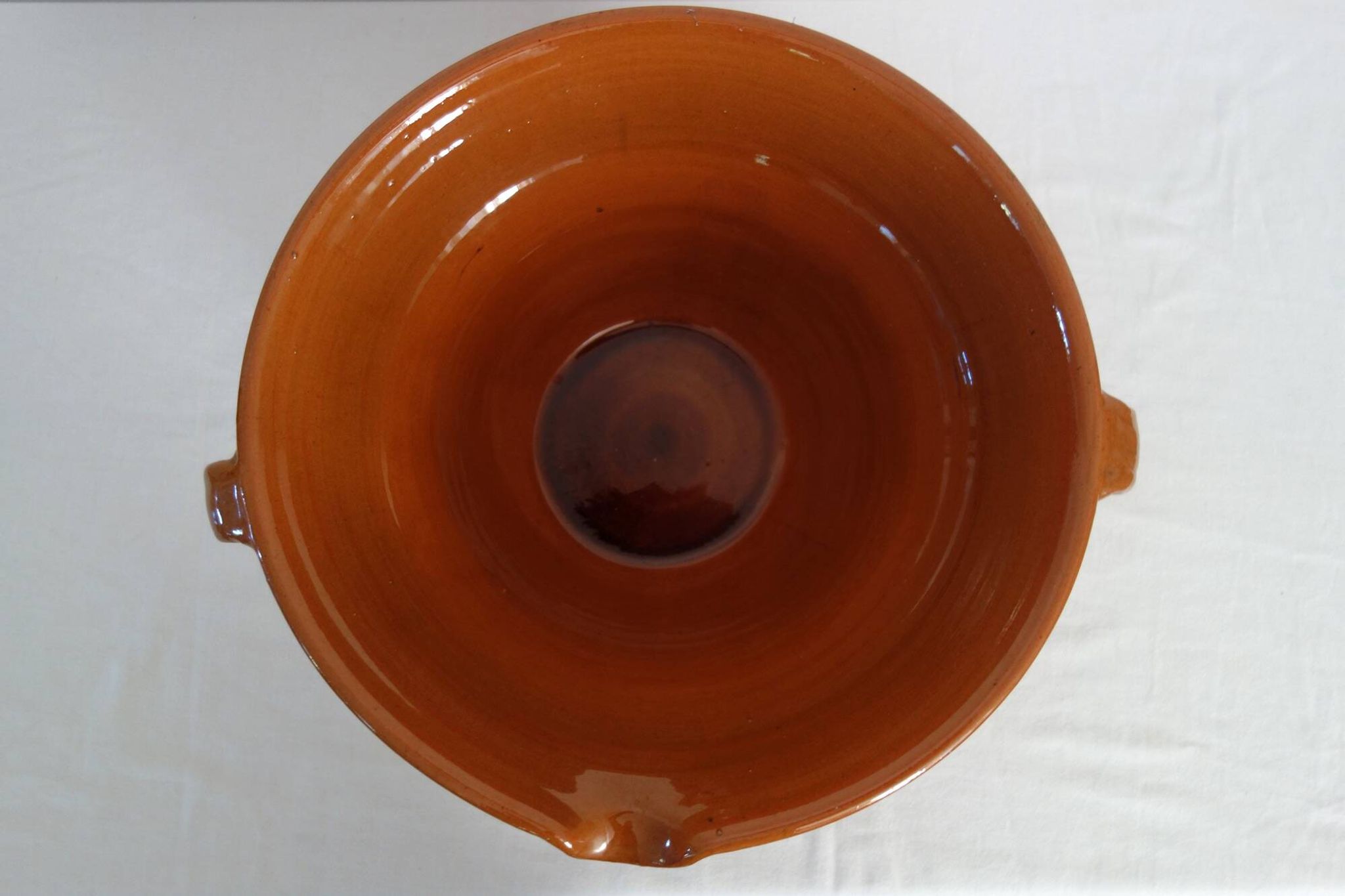 Glazed terracotta terracotta bowl, diameter 38cm