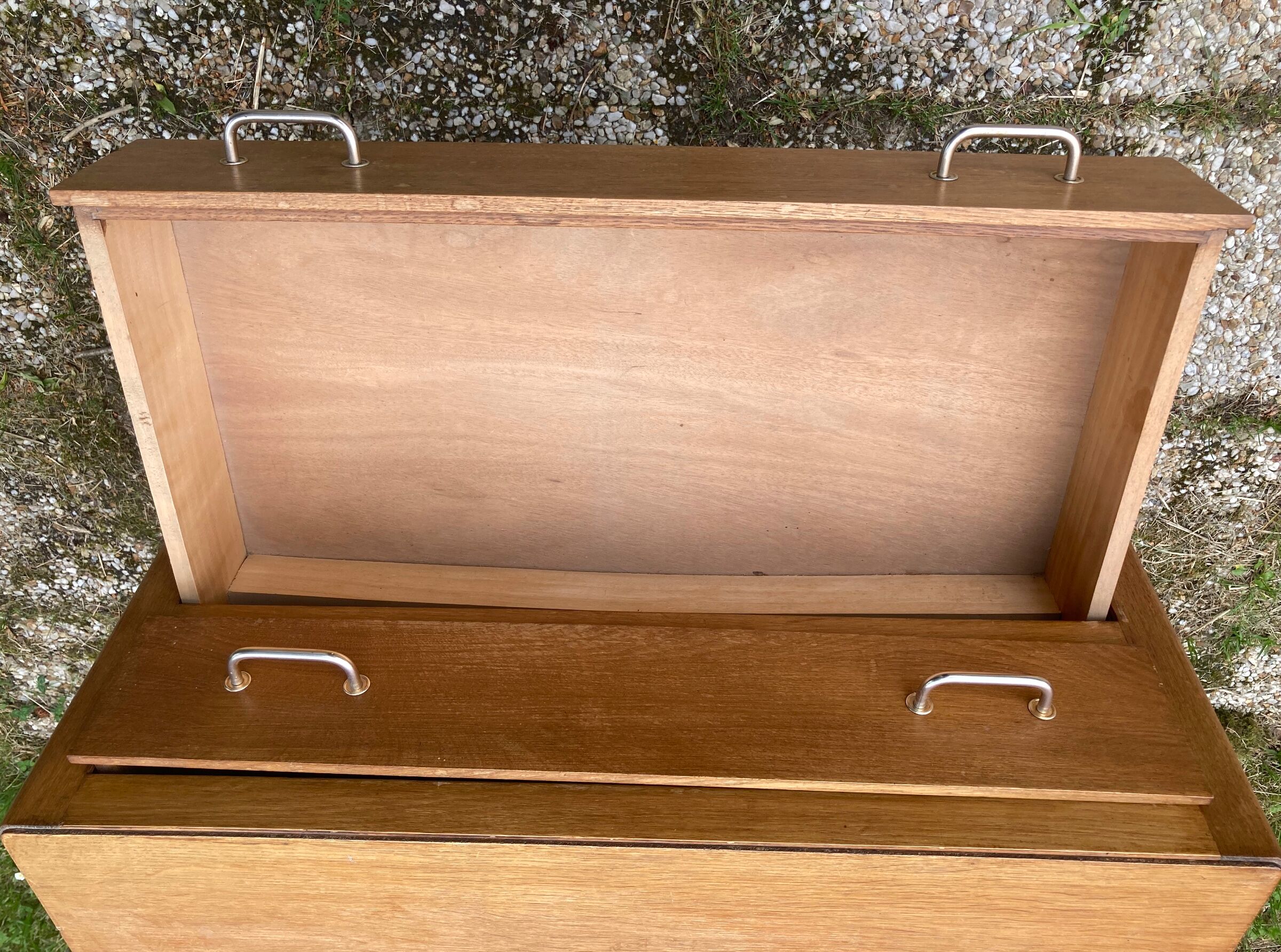 Vintage chest of drawers compass feet