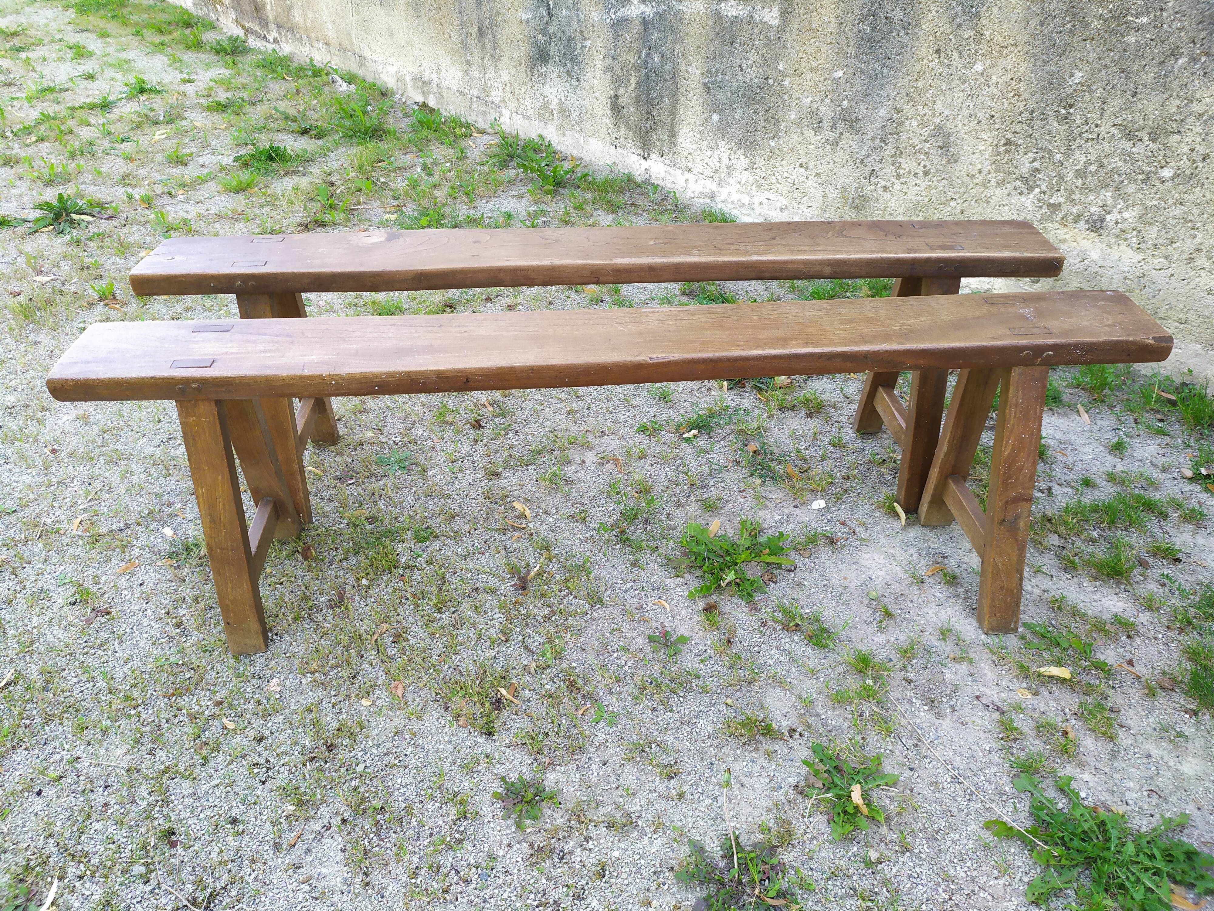 Pair of farm benches 150 cm