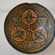 Ancient berbere ceramic dish signed north africa