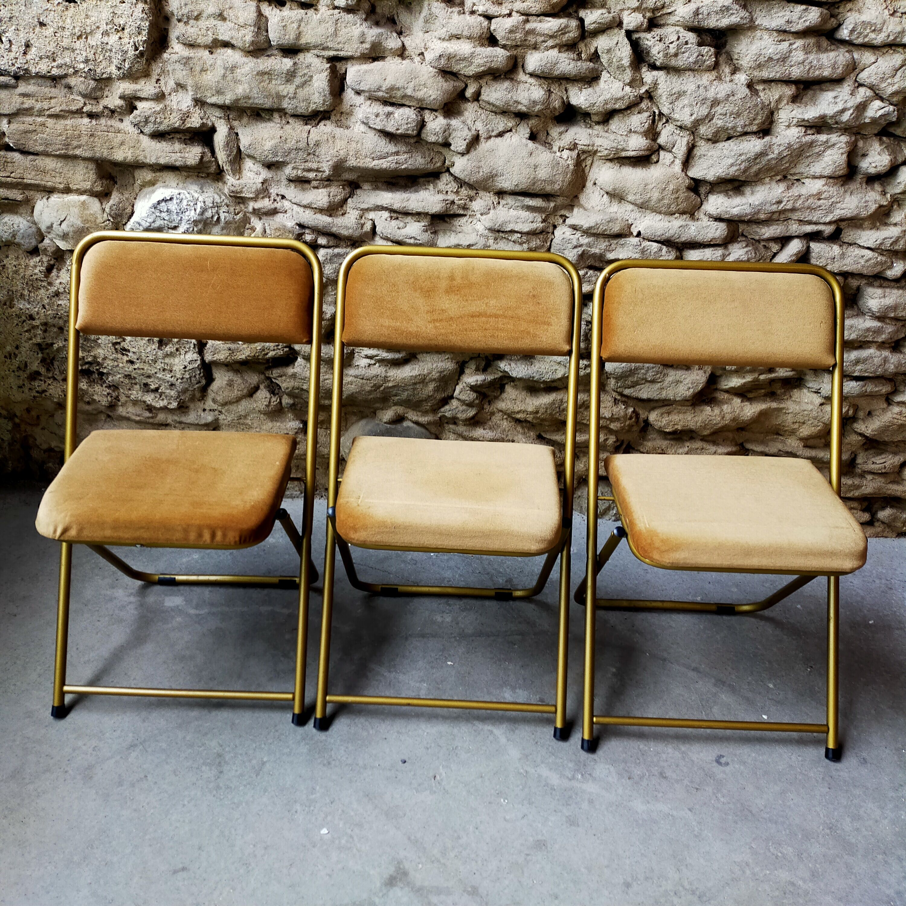 Set of 3 Lafuma folding chairs