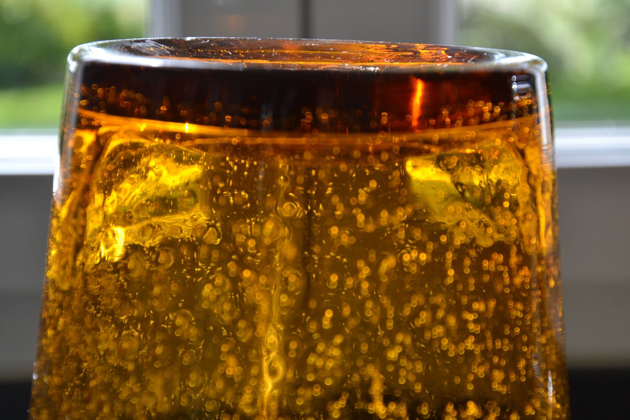 Large vase signed Biot in amber colour.