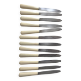 Set of 12 stainless steel and bakelite knives