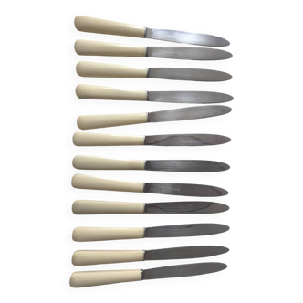 Set of 12 stainless steel and bakelite knives