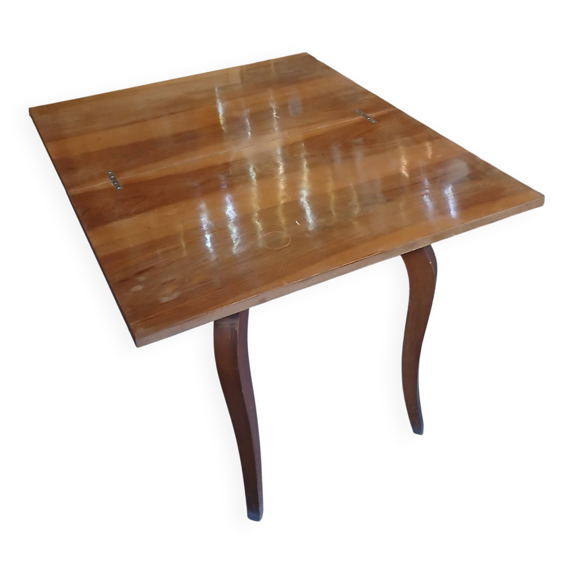 Old folding game table