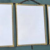 Art Nouveau Triptych Mirror Signed J. LEVAST