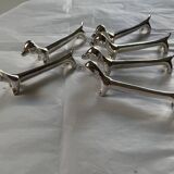 Vintage silver-plated dachshund knife rest