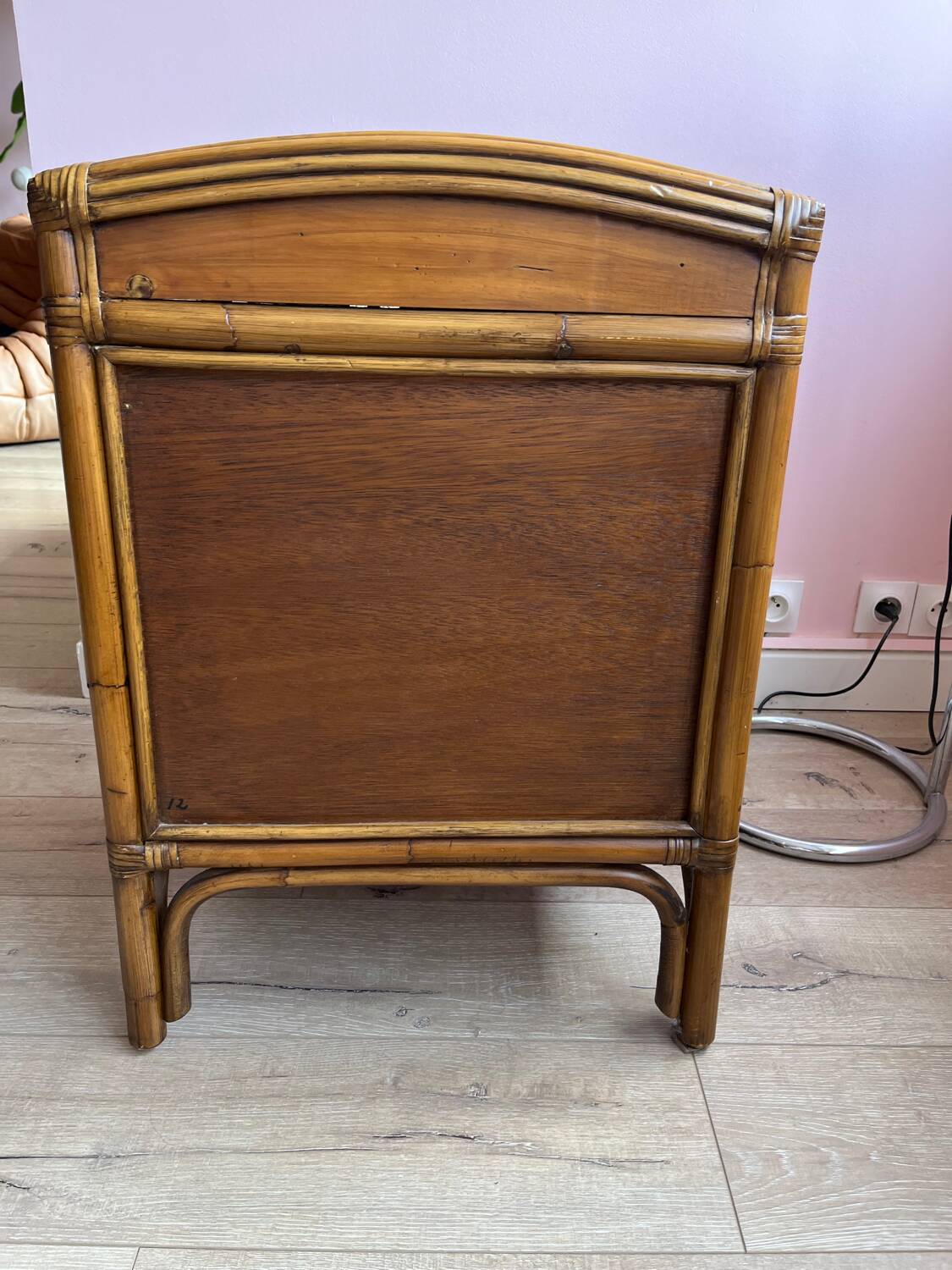 Wicker rattan chest of drawers