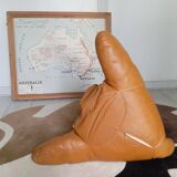 Kangaroo leather magazine rack, 1960s