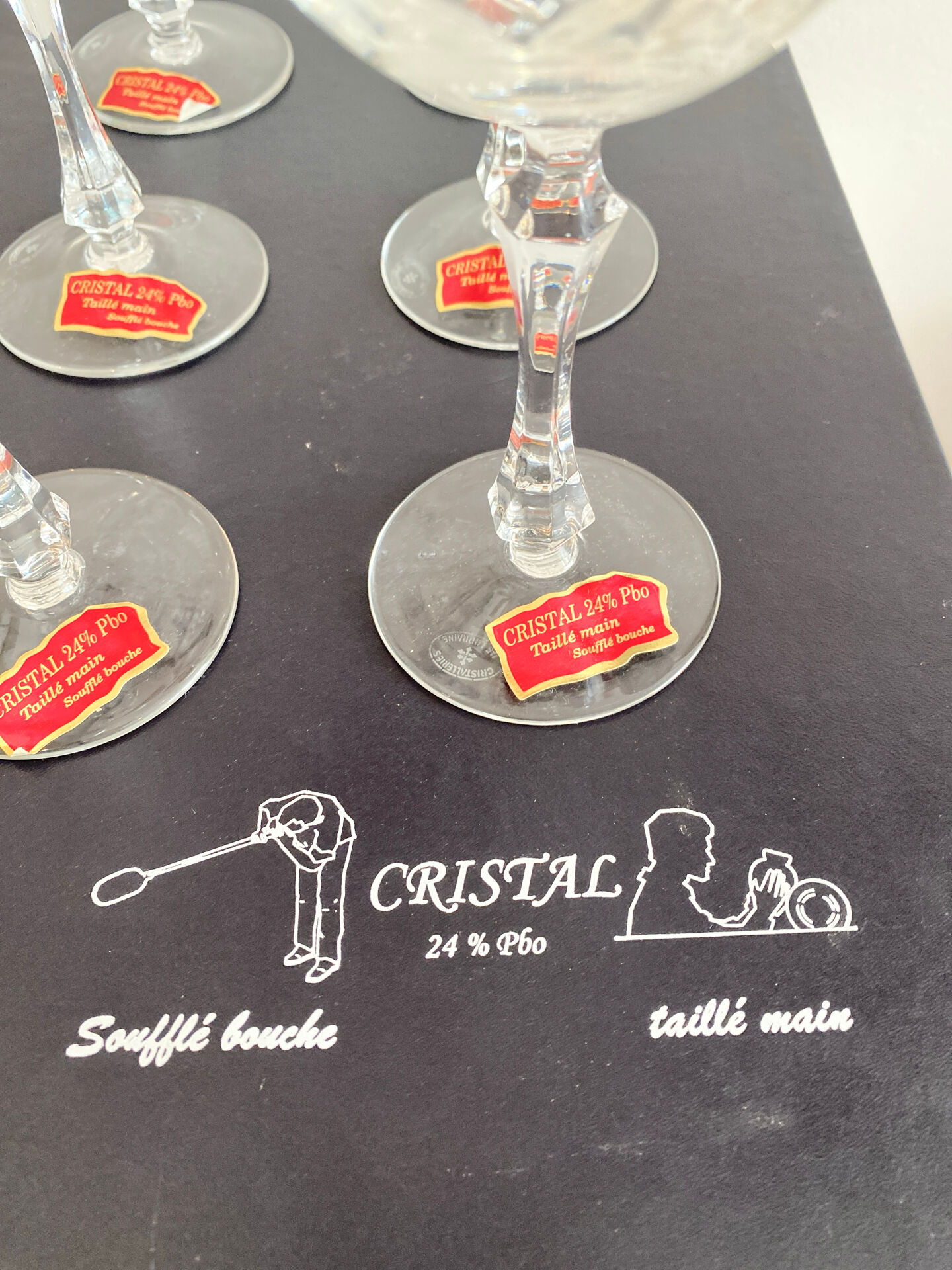 Set of 6 Lorraine crystal wine glasses - Gérard model