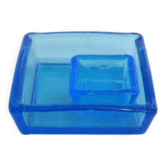 Pair of vintage turquoise trinket trays