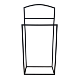 Valet de chambre en métal noir