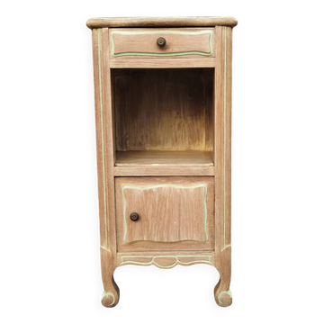 Solid oak bedside table