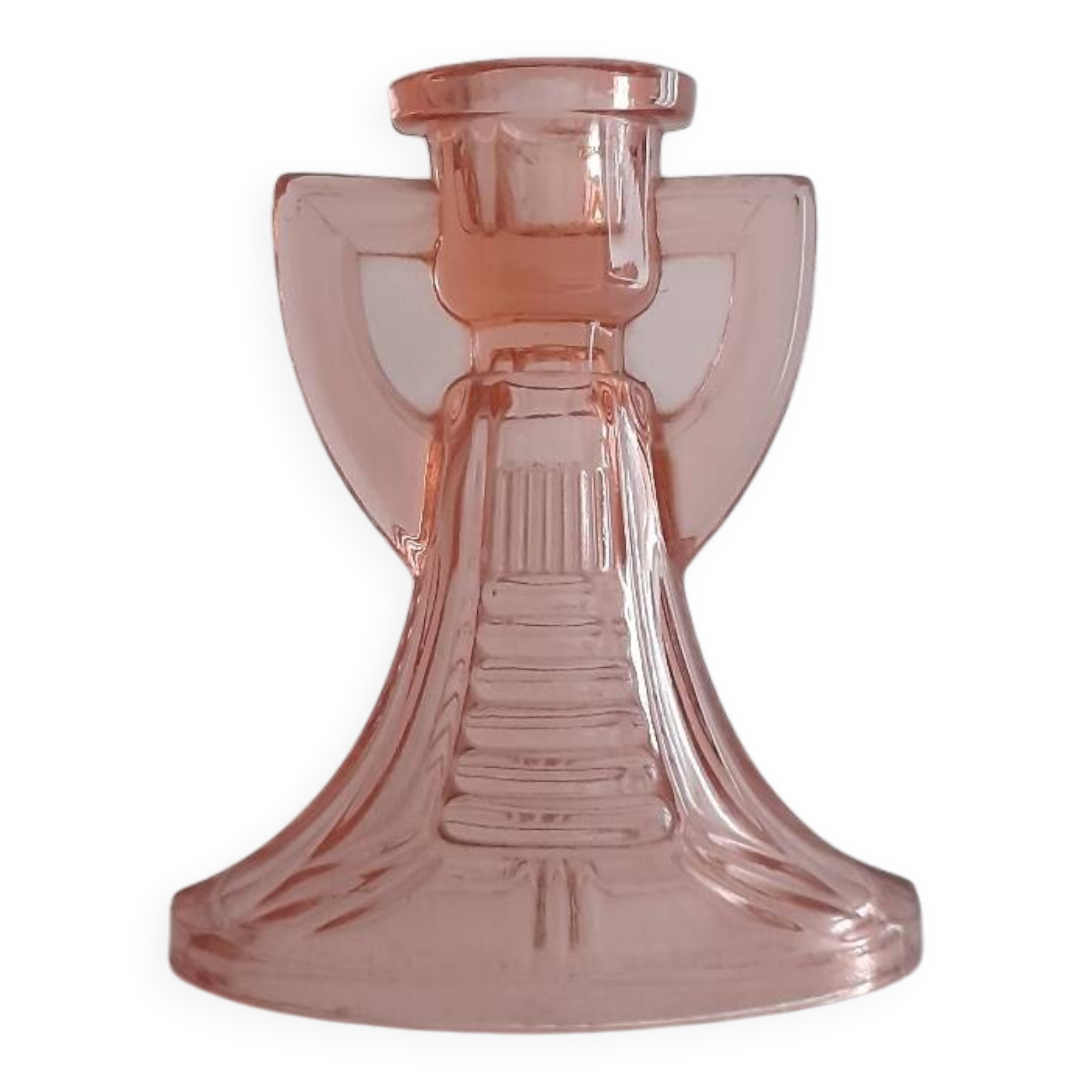 Bougeoir rose Victoria Art Déco Luxval