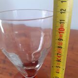 4 verres à pied marron fumé