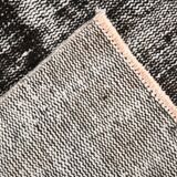 3x9 Shabby Chic Black Gray Turkish Runner Rug, 90x277Cm