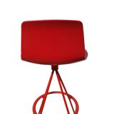 Paire tabourets de bar rouge / Vintage Design Lottus Enea