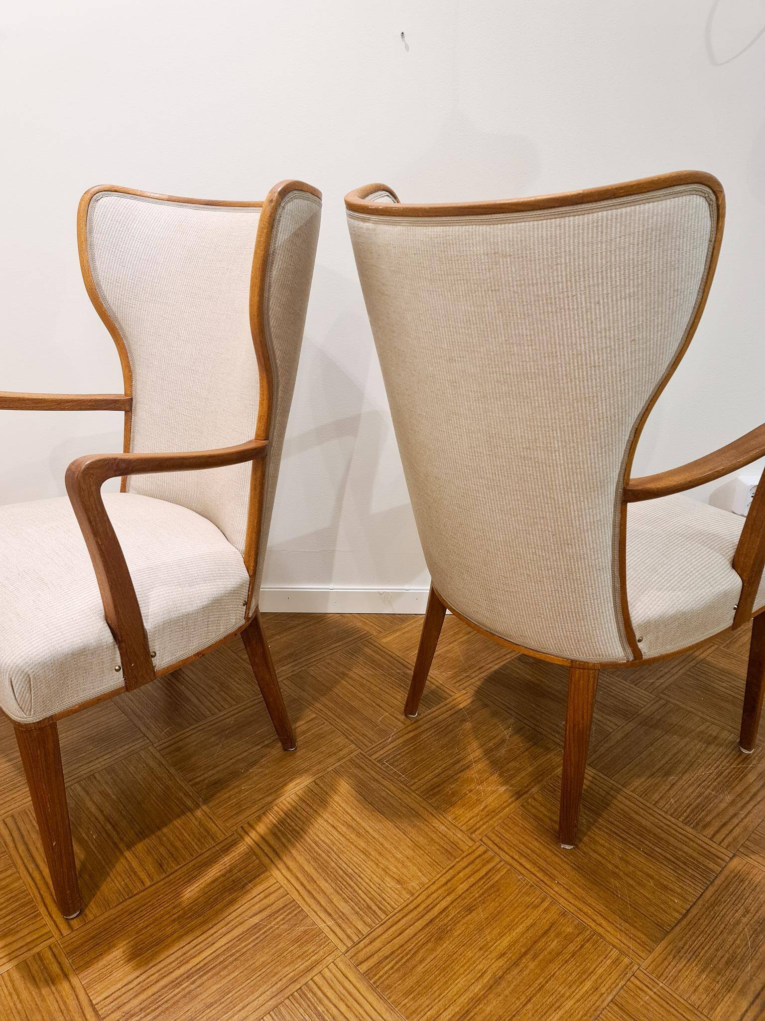 Art Deco lounge chairs Swedish office furniture, Sweden, 1940s