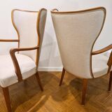 Art Deco lounge chairs Swedish office furniture, Sweden, 1940s