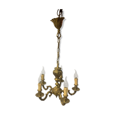 Lustre en bronze 6 branches
