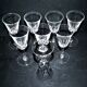 Set of 8 cerdagne wine glasses in cut crystal from saint louis h13cm
