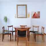 6 chairs skaï teck Bramin made in Denmark