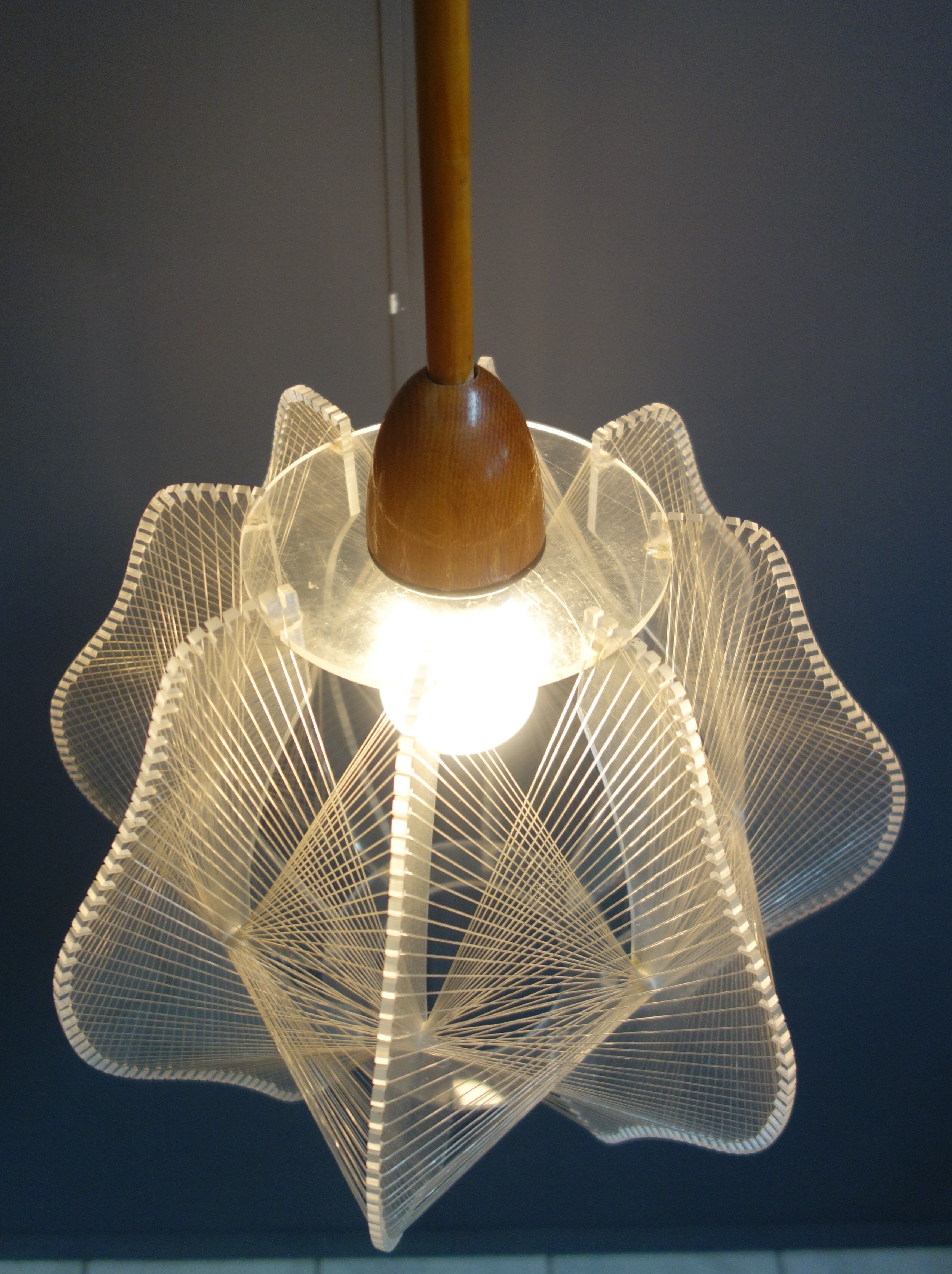 Pendant Lamp by Paul Secon for Sompex Mid Century, space age